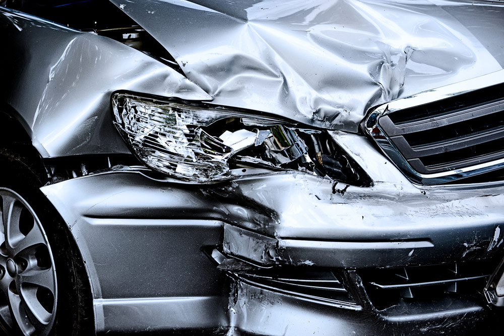Closer Look At A Smashed Vehicle